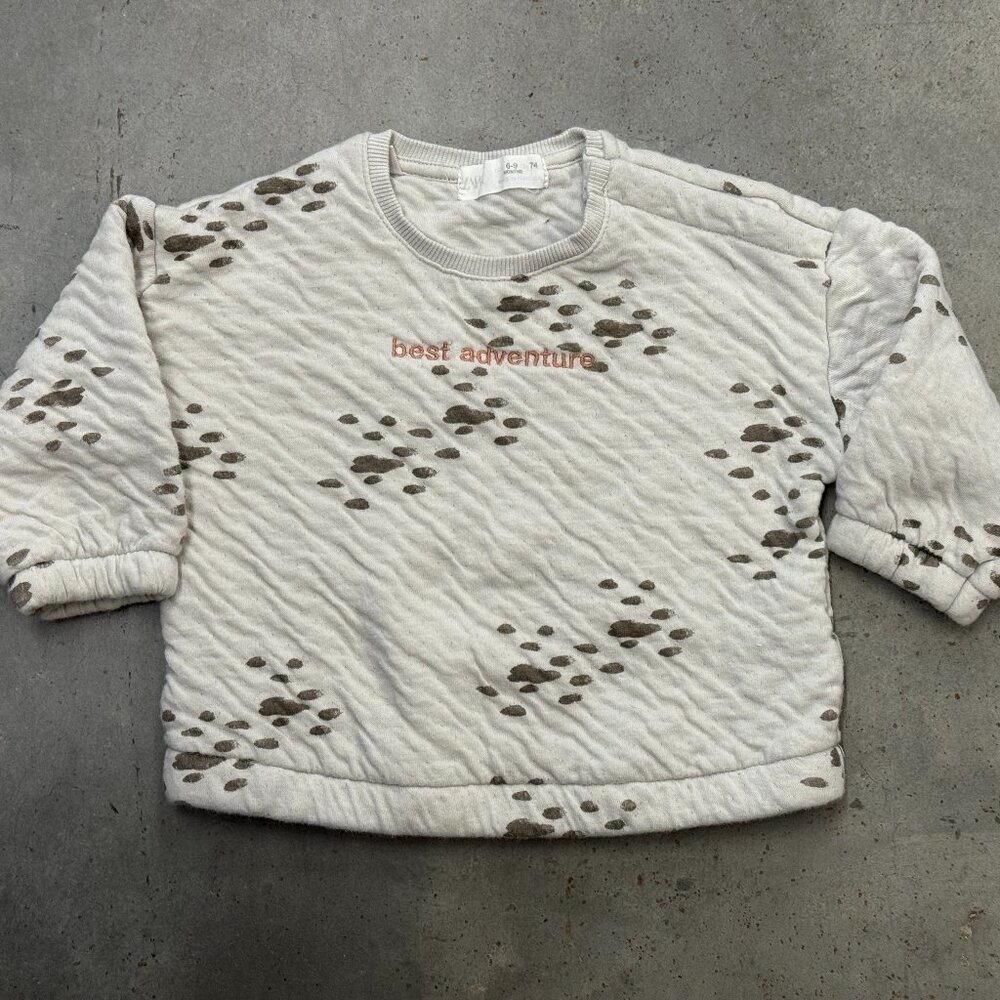 Zara Baby Quilted Sweatshirt | Size 6–9 Months | Great Condition